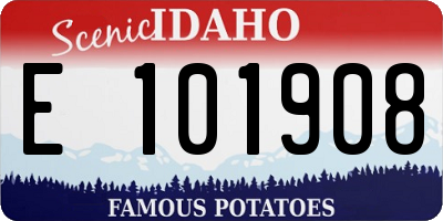 ID license plate E101908