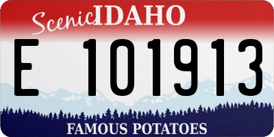 ID license plate E101913
