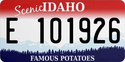 ID license plate E101926