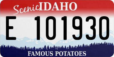 ID license plate E101930
