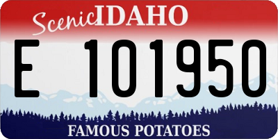 ID license plate E101950