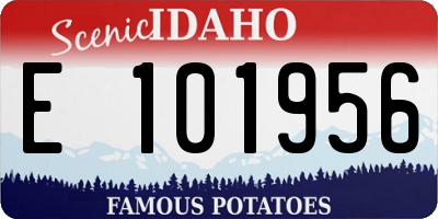 ID license plate E101956