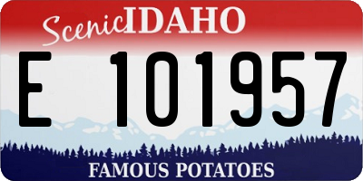 ID license plate E101957
