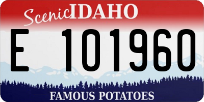 ID license plate E101960