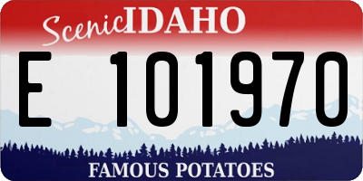 ID license plate E101970
