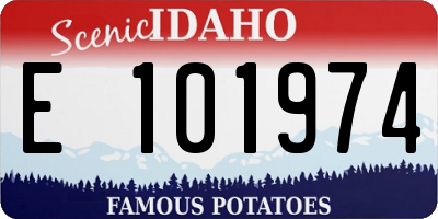 ID license plate E101974