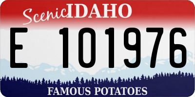 ID license plate E101976