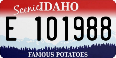 ID license plate E101988
