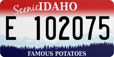 ID license plate E102075