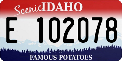 ID license plate E102078