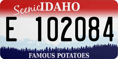 ID license plate E102084
