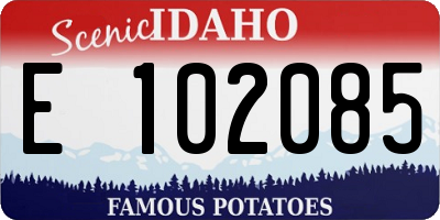 ID license plate E102085