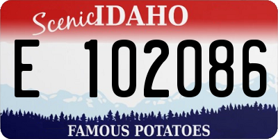 ID license plate E102086