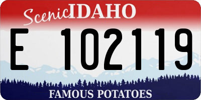ID license plate E102119