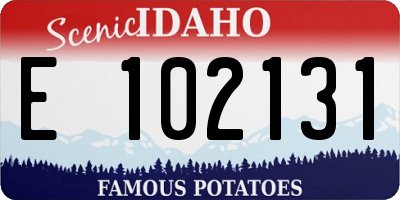 ID license plate E102131