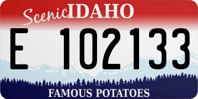 ID license plate E102133