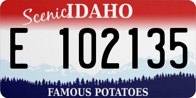 ID license plate E102135