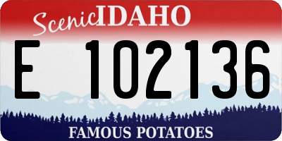 ID license plate E102136