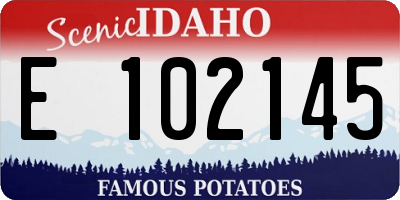 ID license plate E102145