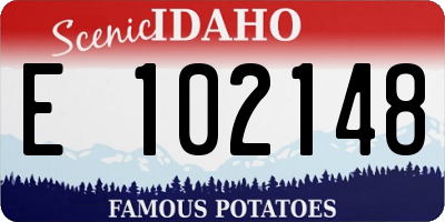 ID license plate E102148