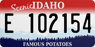 ID license plate E102154