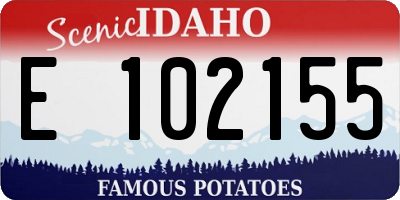 ID license plate E102155