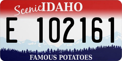 ID license plate E102161