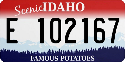 ID license plate E102167