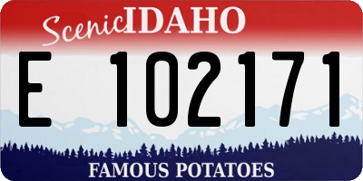 ID license plate E102171