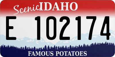 ID license plate E102174