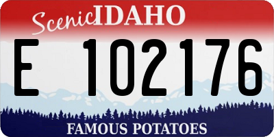 ID license plate E102176