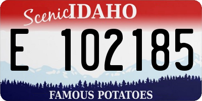 ID license plate E102185