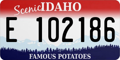ID license plate E102186