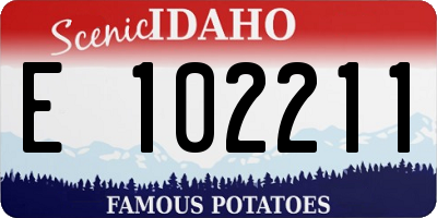 ID license plate E102211