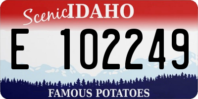 ID license plate E102249