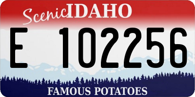 ID license plate E102256