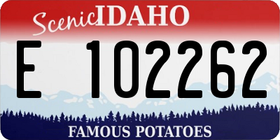 ID license plate E102262