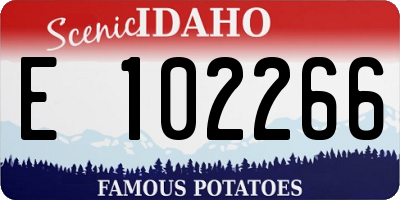 ID license plate E102266