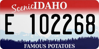 ID license plate E102268