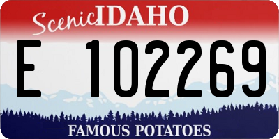 ID license plate E102269