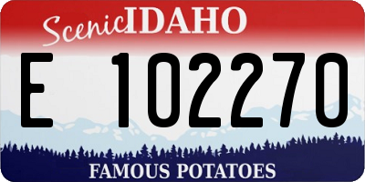 ID license plate E102270