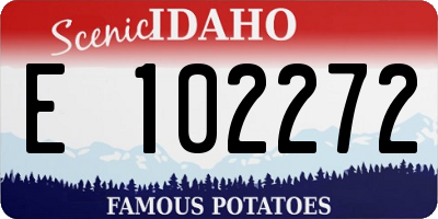 ID license plate E102272