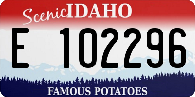 ID license plate E102296