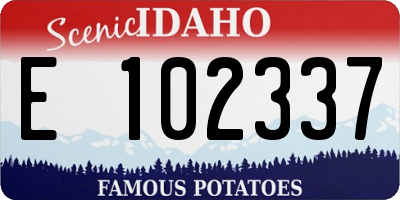 ID license plate E102337