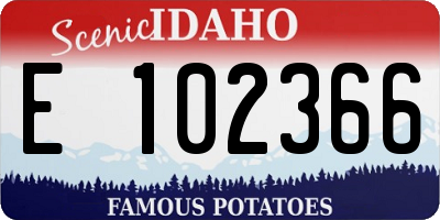 ID license plate E102366