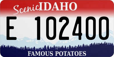 ID license plate E102400