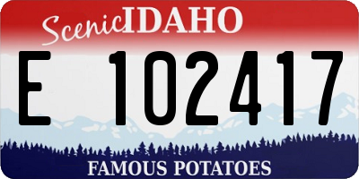 ID license plate E102417