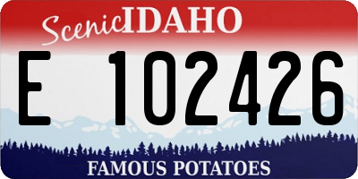 ID license plate E102426