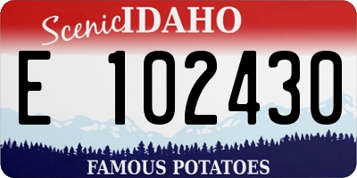ID license plate E102430