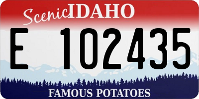 ID license plate E102435